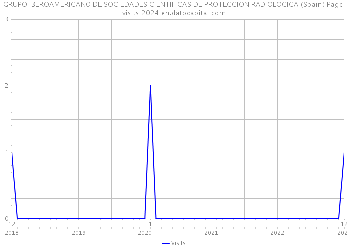 GRUPO IBEROAMERICANO DE SOCIEDADES CIENTIFICAS DE PROTECCION RADIOLOGICA (Spain) Page visits 2024 