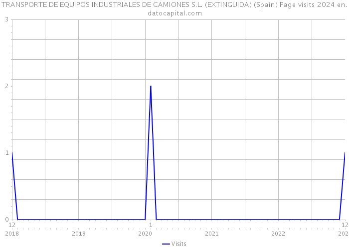 TRANSPORTE DE EQUIPOS INDUSTRIALES DE CAMIONES S.L. (EXTINGUIDA) (Spain) Page visits 2024 