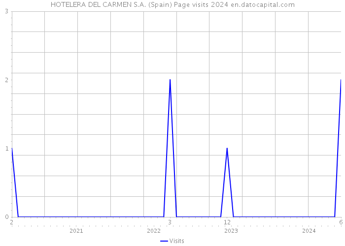 HOTELERA DEL CARMEN S.A. (Spain) Page visits 2024 