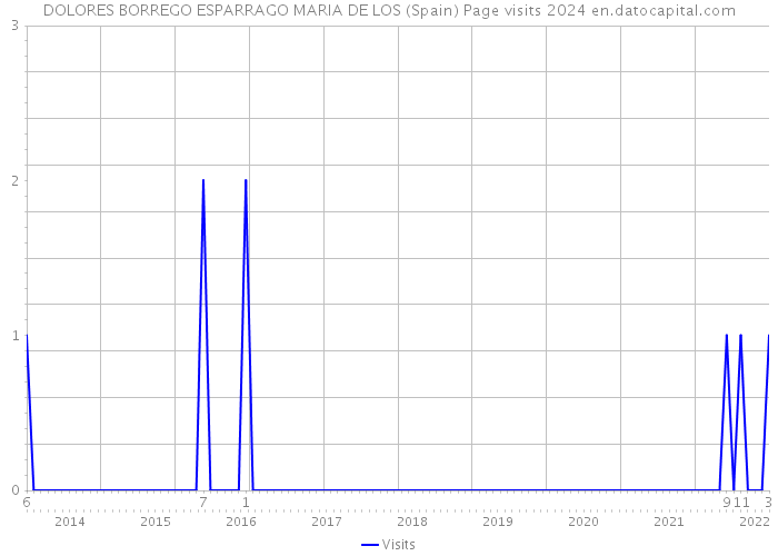 DOLORES BORREGO ESPARRAGO MARIA DE LOS (Spain) Page visits 2024 