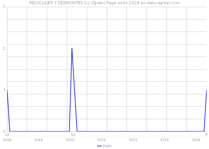 RECICLAJES Y DESMONTES S.L (Spain) Page visits 2024 