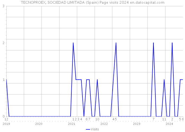 TECNOPROEX, SOCIEDAD LIMITADA (Spain) Page visits 2024 