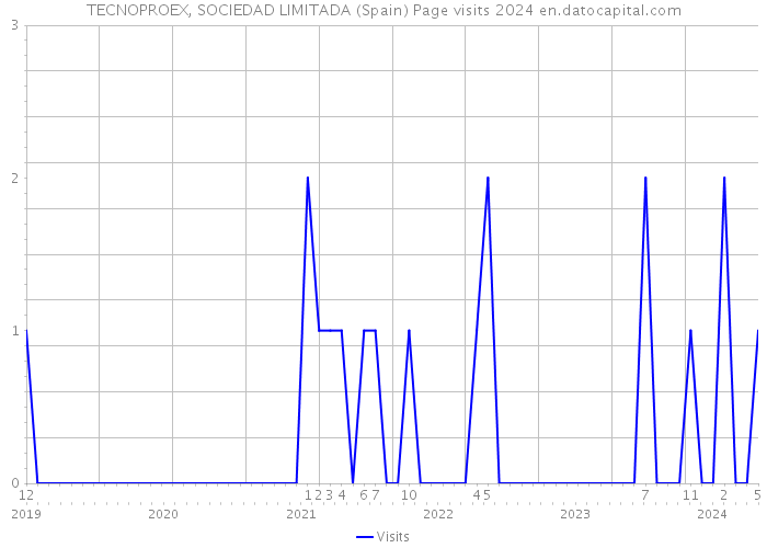 TECNOPROEX, SOCIEDAD LIMITADA (Spain) Page visits 2024 