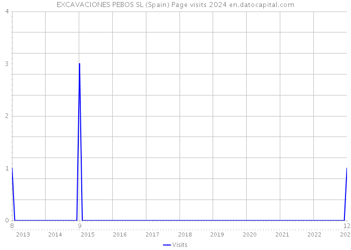 EXCAVACIONES PEBOS SL (Spain) Page visits 2024 