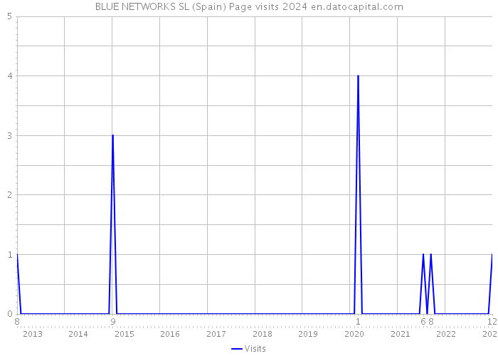 BLUE NETWORKS SL (Spain) Page visits 2024 