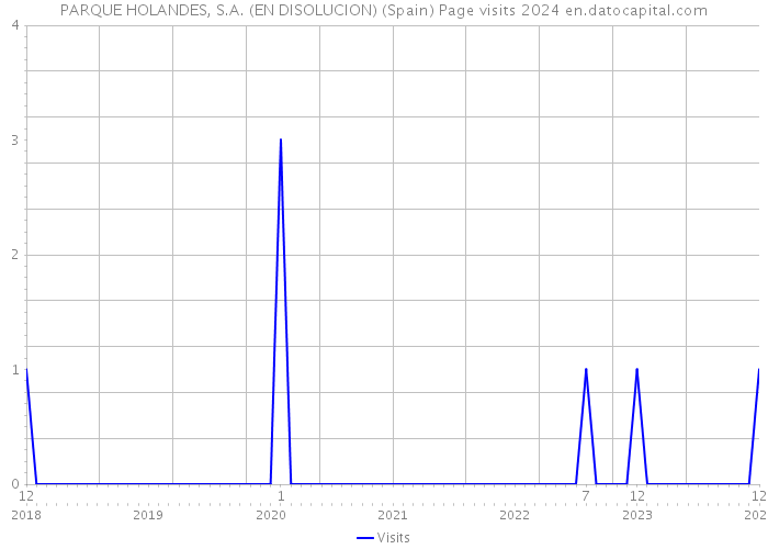 PARQUE HOLANDES, S.A. (EN DISOLUCION) (Spain) Page visits 2024 
