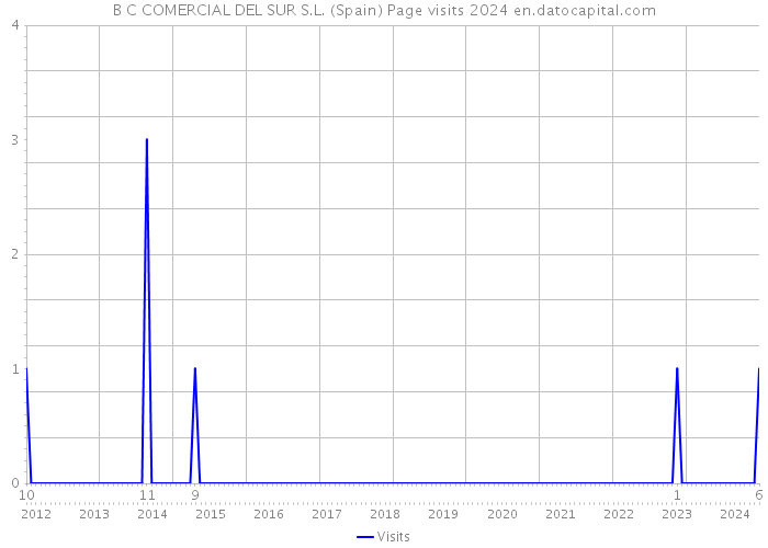 B C COMERCIAL DEL SUR S.L. (Spain) Page visits 2024 