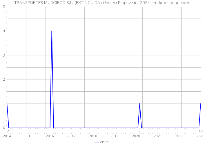 TRANSPORTES MURCIEGO S.L. (EXTINGUIDA) (Spain) Page visits 2024 