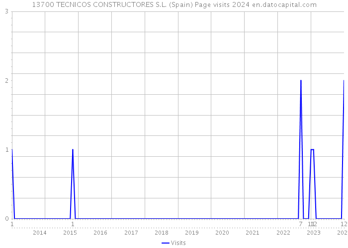 13700 TECNICOS CONSTRUCTORES S.L. (Spain) Page visits 2024 