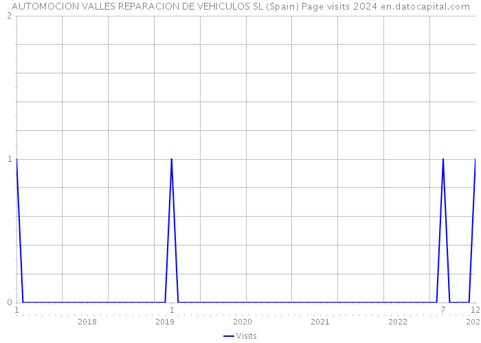 AUTOMOCION VALLES REPARACION DE VEHICULOS SL (Spain) Page visits 2024 