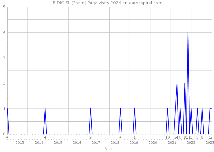 IRIDIO SL (Spain) Page visits 2024 