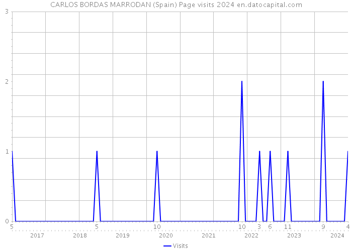 CARLOS BORDAS MARRODAN (Spain) Page visits 2024 