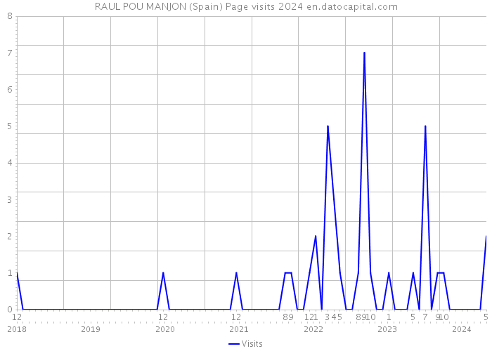 RAUL POU MANJON (Spain) Page visits 2024 