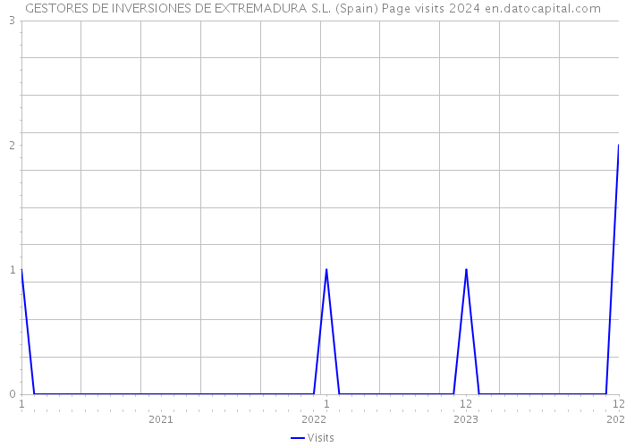 GESTORES DE INVERSIONES DE EXTREMADURA S.L. (Spain) Page visits 2024 