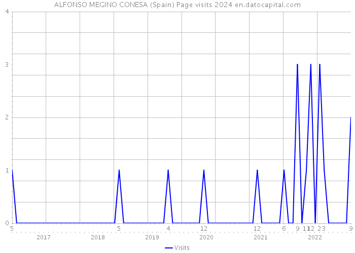 ALFONSO MEGINO CONESA (Spain) Page visits 2024 