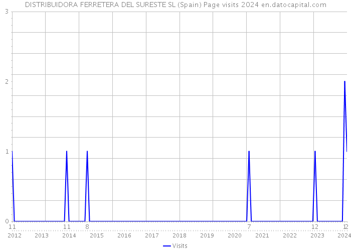 DISTRIBUIDORA FERRETERA DEL SURESTE SL (Spain) Page visits 2024 