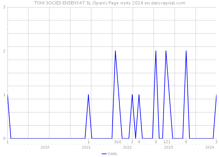 TONI SOCIES ENSENYAT SL (Spain) Page visits 2024 