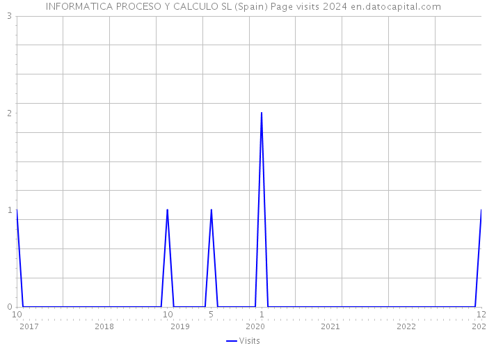 INFORMATICA PROCESO Y CALCULO SL (Spain) Page visits 2024 