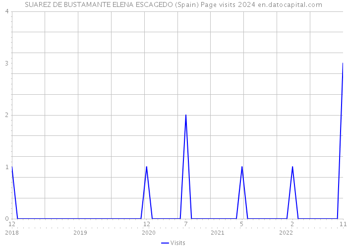 SUAREZ DE BUSTAMANTE ELENA ESCAGEDO (Spain) Page visits 2024 