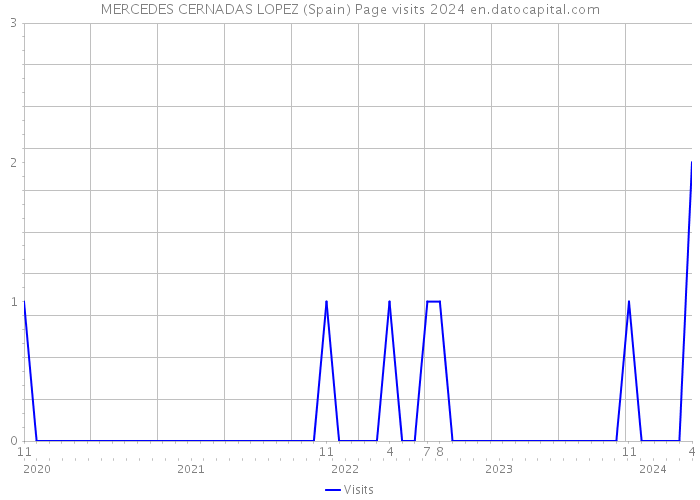 MERCEDES CERNADAS LOPEZ (Spain) Page visits 2024 
