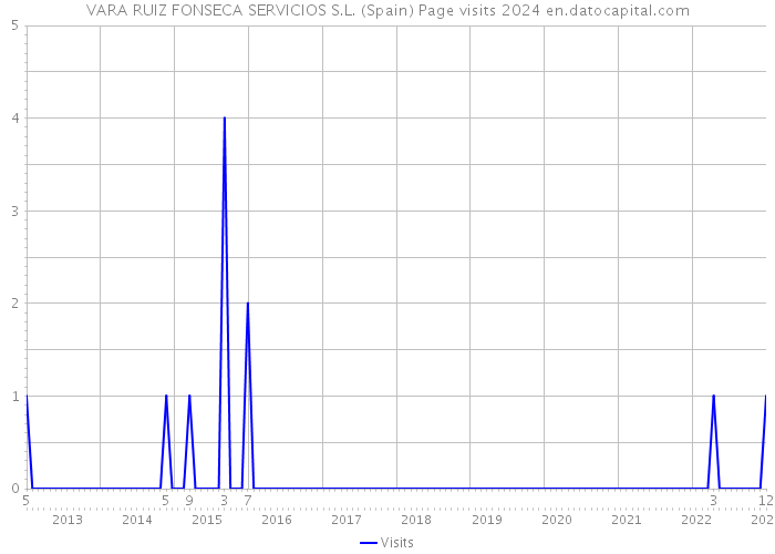 VARA RUIZ FONSECA SERVICIOS S.L. (Spain) Page visits 2024 