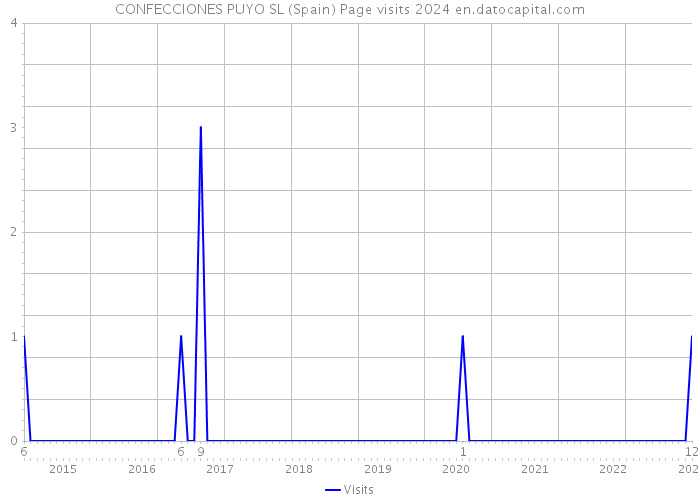CONFECCIONES PUYO SL (Spain) Page visits 2024 
