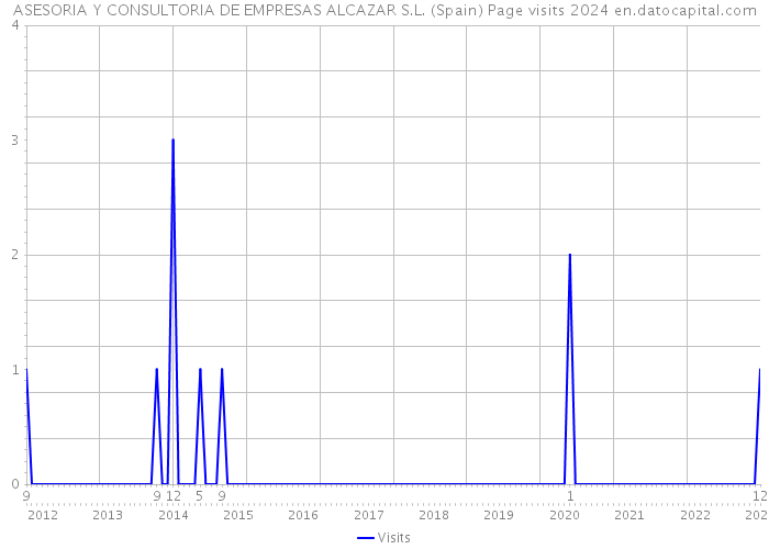 ASESORIA Y CONSULTORIA DE EMPRESAS ALCAZAR S.L. (Spain) Page visits 2024 