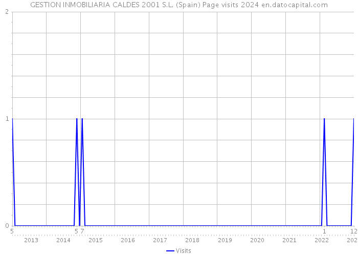 GESTION INMOBILIARIA CALDES 2001 S.L. (Spain) Page visits 2024 