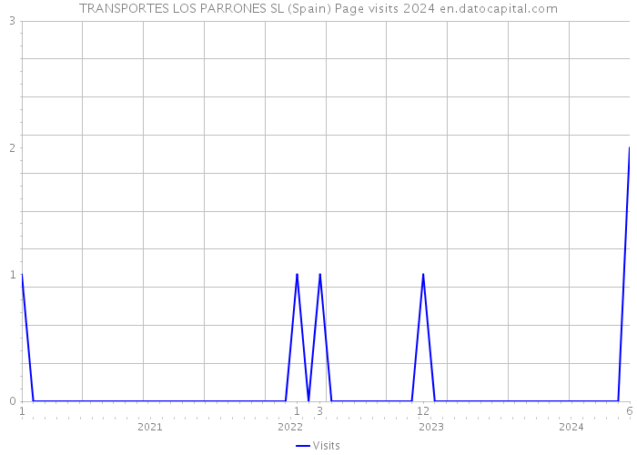 TRANSPORTES LOS PARRONES SL (Spain) Page visits 2024 