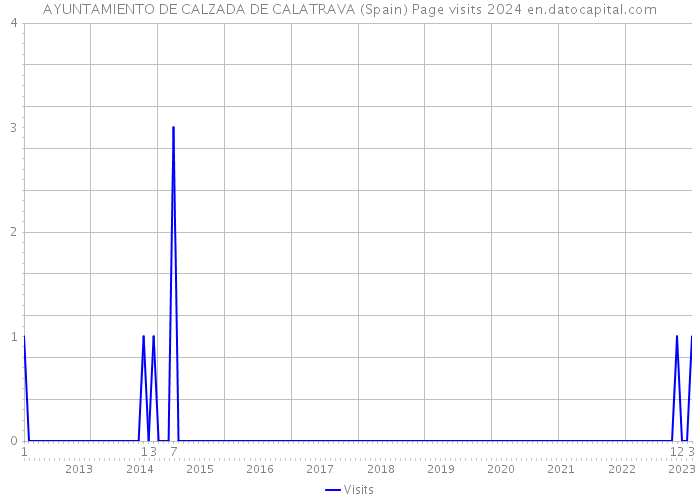 AYUNTAMIENTO DE CALZADA DE CALATRAVA (Spain) Page visits 2024 