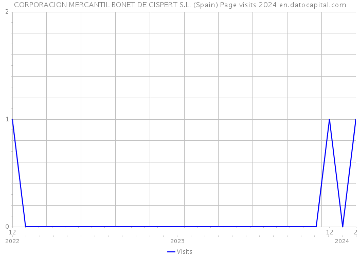 CORPORACION MERCANTIL BONET DE GISPERT S.L. (Spain) Page visits 2024 