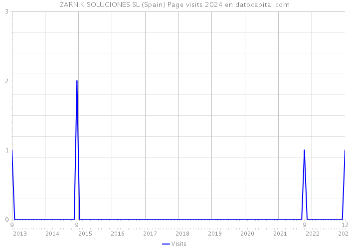 ZARNIK SOLUCIONES SL (Spain) Page visits 2024 