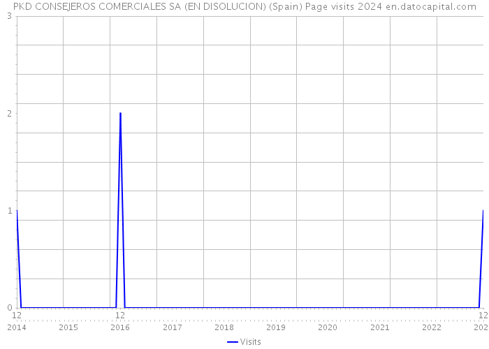 PKD CONSEJEROS COMERCIALES SA (EN DISOLUCION) (Spain) Page visits 2024 