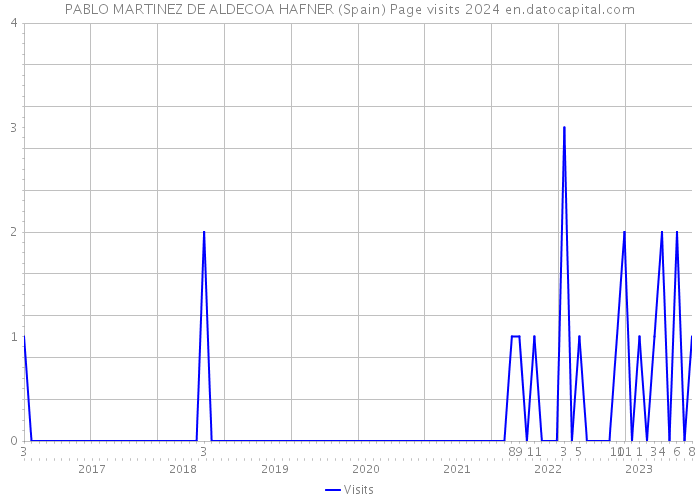 PABLO MARTINEZ DE ALDECOA HAFNER (Spain) Page visits 2024 