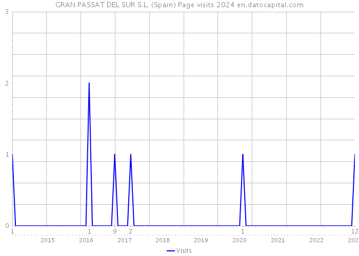 GRAN PASSAT DEL SUR S.L. (Spain) Page visits 2024 