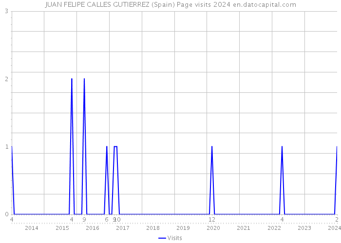 JUAN FELIPE CALLES GUTIERREZ (Spain) Page visits 2024 