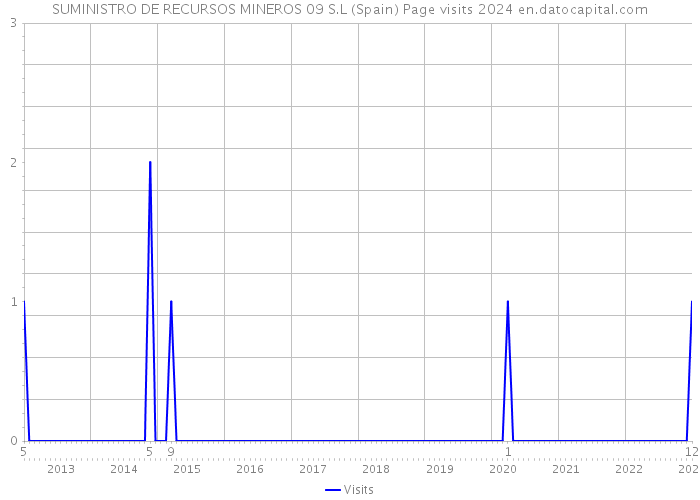 SUMINISTRO DE RECURSOS MINEROS 09 S.L (Spain) Page visits 2024 