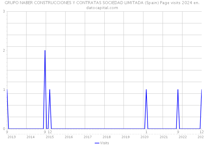 GRUPO NABER CONSTRUCCIONES Y CONTRATAS SOCIEDAD LIMITADA (Spain) Page visits 2024 