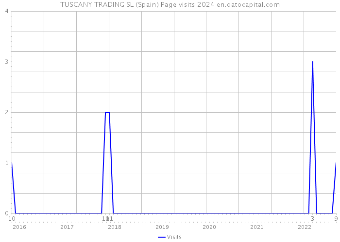 TUSCANY TRADING SL (Spain) Page visits 2024 