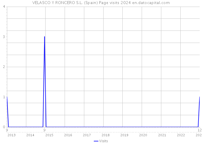 VELASCO Y RONCERO S.L. (Spain) Page visits 2024 