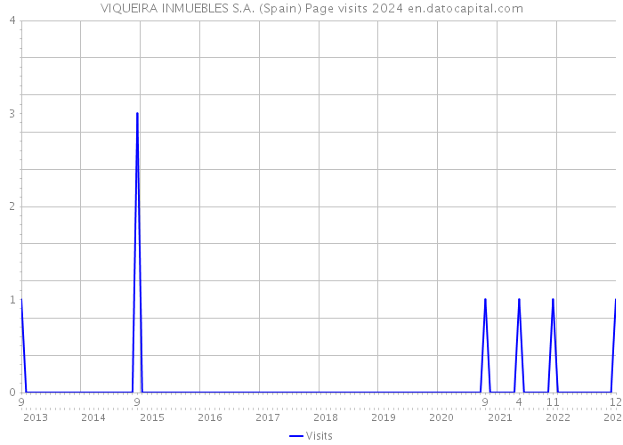 VIQUEIRA INMUEBLES S.A. (Spain) Page visits 2024 