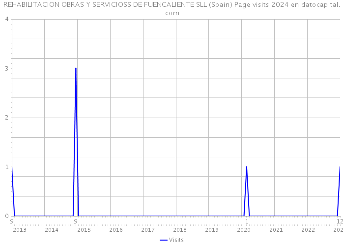 REHABILITACION OBRAS Y SERVICIOSS DE FUENCALIENTE SLL (Spain) Page visits 2024 