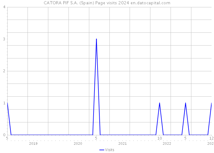 CATORA PIF S.A. (Spain) Page visits 2024 