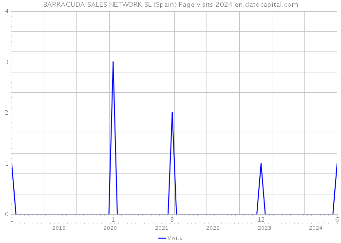 BARRACUDA SALES NETWORK SL (Spain) Page visits 2024 