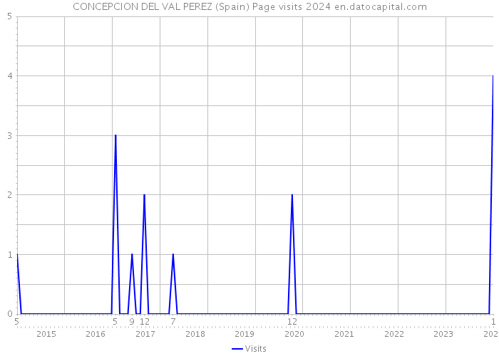 CONCEPCION DEL VAL PEREZ (Spain) Page visits 2024 