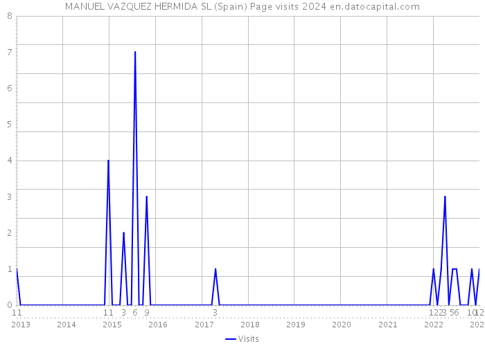 MANUEL VAZQUEZ HERMIDA SL (Spain) Page visits 2024 