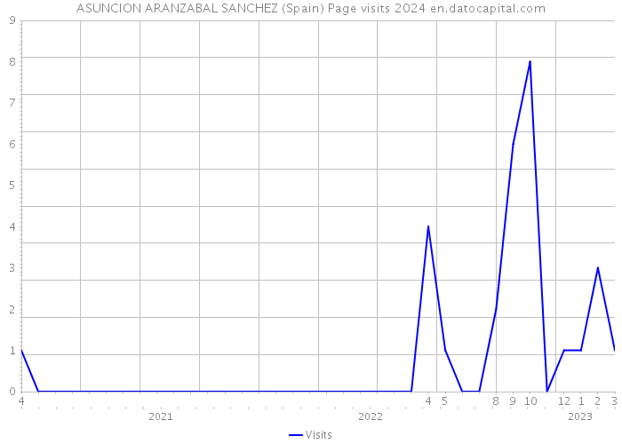 ASUNCION ARANZABAL SANCHEZ (Spain) Page visits 2024 
