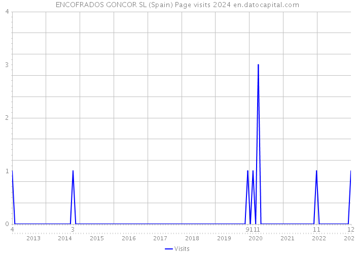 ENCOFRADOS GONCOR SL (Spain) Page visits 2024 