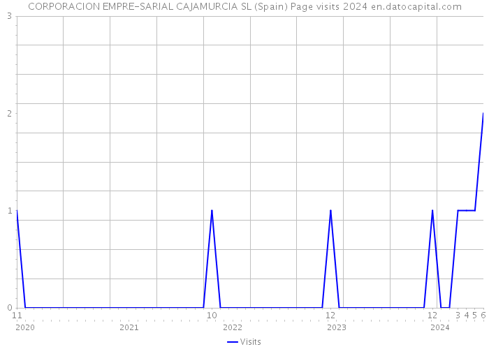 CORPORACION EMPRE-SARIAL CAJAMURCIA SL (Spain) Page visits 2024 