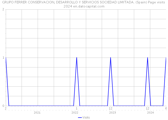 GRUPO FERRER CONSERVACION, DESARROLLO Y SERVICIOS SOCIEDAD LIMITADA. (Spain) Page visits 2024 